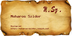 Moharos Szidor névjegykártya